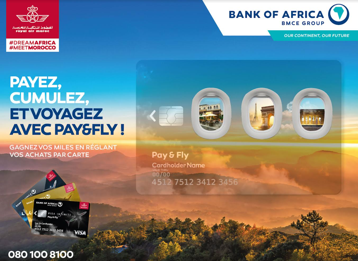 Service aérien: Bank of Africa et Royal Air Maroc lancent "Pay&Fly"